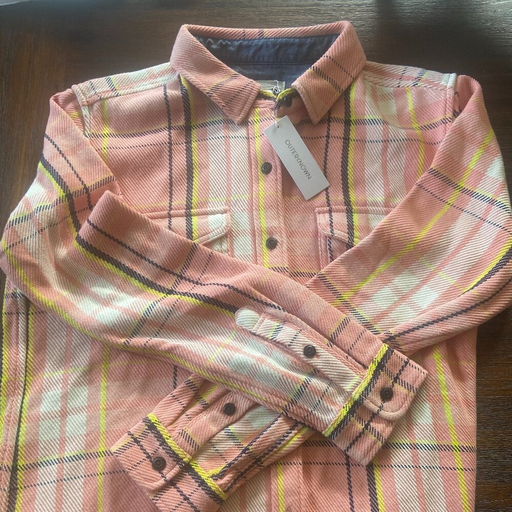 OUTERKNOWN Blacket Shirt, Women's M/L, Pink, NWT